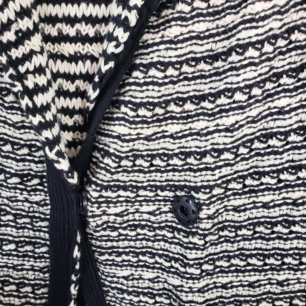 Matty M Knit Blazer Womens XS Black Striped Career Jacket Pockets Cotton Office - Picture 4 of 9